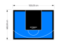 63M2/683X926CM BŁĘKITNO-CZARNE BOISKO DO KOSZYKÓWKI SPEEDSPORT HEXA POWER PRO