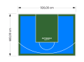 63M2/683X926CM BŁĘKITNO-ZIELONE BOISKO DO KOSZYKÓWKI SPEEDSPORT HEXA POWER PRO