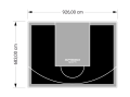 63M2/683X926CM CZARNO-SZARE BOISKO DO KOSZYKÓWKI SPEEDSPORT HEXA POWER PRO