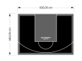 63M2/683X926CM CZARNO-GRAFITOWE BOISKO DO KOSZYKÓWKI SPEEDSPORT HEXA POWER PRO