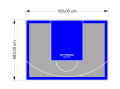 63M2/683X926CM SZARO-NIEBIESKIE BOISKO DO KOSZYKÓWKI SPEEDSPORT HEXA POWER PRO