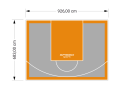 63M2/683X926CM SZARO-POMARAŃCZOWE BOISKO DO KOSZYKÓWKI SPEEDSPORT HEXA POWER PRO