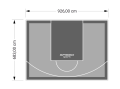 63M2/683X926CM SZARO-GRAFITOWE BOISKO DO KOSZYKÓWKI SPEEDSPORT HEXA POWER PRO