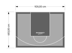 63M2/683X926CM SZARO-GRAFITOWE BOISKO DO KOSZYKÓWKI SPEEDSPORT HEXA POWER PRO