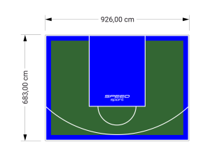 63M2/683X926CM ZIELONO-NIEBIESKIE BOISKO DO KOSZYKÓWKI SPEEDSPORT HEXA POWER PRO