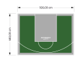 63M2/683X926CM ZIELONO-SZARE BOISKO DO KOSZYKÓWKI SPEEDSPORT HEXA POWER PRO