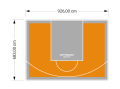 63M2/683X926CM POMARAŃCZOWO-SZARE BOISKO DO KOSZYKÓWKI SPEEDSPORT HEXA POWER PRO