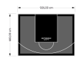 63M2/683X926CM GRAFITOWO-CZARNE BOISKO DO KOSZYKÓWKI SPEEDSPORT HEXA POWER PRO