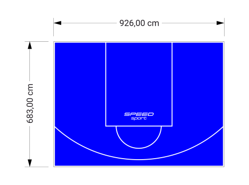 63M2/683X926CM NIEBIESKIE BOISKO DO KOSZYKÓWKI SPEEDSPORT HEXA POWER PRO