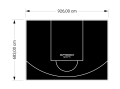 63M2/683X926CM CZARNE BOISKO DO KOSZYKÓWKI SPEEDSPORT HEXA POWER PRO