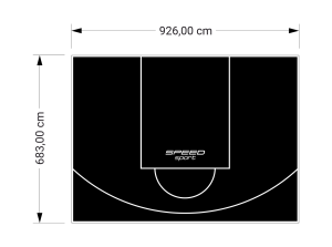 63M2/683X926CM CZARNE BOISKO DO KOSZYKÓWKI SPEEDSPORT HEXA POWER PRO
