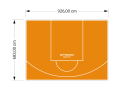 63M2/683X926CM POMARAŃCZOWE BOISKO DO KOSZYKÓWKI SPEEDSPORT HEXA POWER PRO