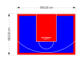 65M2/683X956CM NIEBIESKO-CZERWONE BOISKO DO KOSZYKÓWKI SPEEDSPORT HEXA POWER PRO