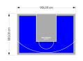 65M2/683X956CM NIEBIESKO-SZARE BOISKO DO KOSZYKÓWKI SPEEDSPORT HEXA POWER PRO