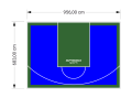 65M2/683X956CM NIEBIESKO-ZIELONE BOISKO DO KOSZYKÓWKI SPEEDSPORT HEXA POWER PRO