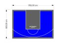 65M2/683X956CM NIEBIESKO-GRAFITOWE BOISKO DO KOSZYKÓWKI SPEEDSPORT HEXA POWER PRO
