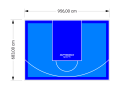 65M2/683X956CM BŁĘKITNO-NIEBIESKIE BOISKO DO KOSZYKÓWKI SPEEDSPORT HEXA POWER PRO