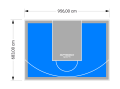 65M2/683X956CM BŁĘKITNO-SZARE BOISKO DO KOSZYKÓWKI SPEEDSPORT HEXA POWER PRO