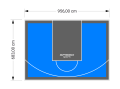 65M2/683X956CM BŁĘKITNO-GRAFITOWE BOISKO DO KOSZYKÓWKI SPEEDSPORT HEXA POWER PRO