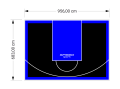 65M2/683X956CM CZARNO-NIEBIESKIE BOISKO DO KOSZYKÓWKI SPEEDSPORT HEXA POWER PRO