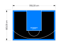 65M2/683X956CM CZARNO-BŁĘKITNE BOISKO DO KOSZYKÓWKI SPEEDSPORT HEXA POWER PRO