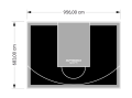 65M2/683X956CM CZARNO-SZARE BOISKO DO KOSZYKÓWKI SPEEDSPORT HEXA POWER PRO