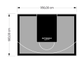 65M2/683X956CM SZARO-CZARNE BOISKO DO KOSZYKÓWKI SPEEDSPORT HEXA POWER PRO