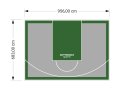 65M2/683X956CM SZARO-ZIELONE BOISKO DO KOSZYKÓWKI SPEEDSPORT HEXA POWER PRO