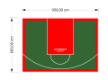 65M2/683X956CM ZIELONO-CZERWONE BOISKO DO KOSZYKÓWKI SPEEDSPORT HEXA POWER PRO