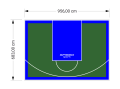 65M2/683X956CM ZIELONO-NIEBIESKIE BOISKO DO KOSZYKÓWKI SPEEDSPORT HEXA POWER PRO