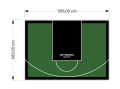 65M2/683X956CM ZIELONO-CZARNE BOISKO DO KOSZYKÓWKI SPEEDSPORT HEXA POWER PRO