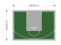 65M2/683X956CM ZIELONO-SZARE BOISKO DO KOSZYKÓWKI SPEEDSPORT HEXA POWER PRO