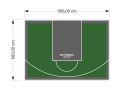 65M2/683X956CM ZIELONO-GRAFITOWE BOISKO DO KOSZYKÓWKI SPEEDSPORT HEXA POWER PRO
