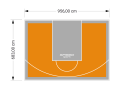 65M2/683X956CM POMARAŃCZOWO-SZARE BOISKO DO KOSZYKÓWKI SPEEDSPORT HEXA POWER PRO