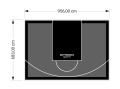 65M2/683X956CM GRAFITOWO-CZARNE BOISKO DO KOSZYKÓWKI SPEEDSPORT HEXA POWER PRO