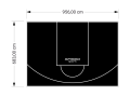 65M2/683X956CM CZARNE BOISKO DO KOSZYKÓWKI SPEEDSPORT HEXA POWER PRO