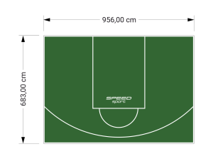 65M2/683X956CM ZIELONE BOISKO DO KOSZYKÓWKI SPEEDSPORT HEXA POWER PRO