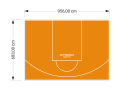 65M2/683X956CM POMARAŃCZOWE BOISKO DO KOSZYKÓWKI SPEEDSPORT HEXA POWER PRO
