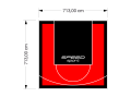 51M2/713X713CM CZERWONO-CZARNE BOISKO DO KOSZYKÓWKI SPEEDSPORT HEXA POWER PRO