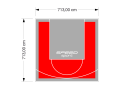 51M2/713X713CM CZERWONO-SZARE BOISKO DO KOSZYKÓWKI SPEEDSPORT HEXA POWER PRO