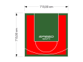 51M2/713X713CM CZERWONO-ZIELONE BOISKO DO KOSZYKÓWKI SPEEDSPORT HEXA POWER PRO