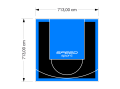 51M2/713X713CM CZARNO-BŁĘKITNE BOISKO DO KOSZYKÓWKI SPEEDSPORT HEXA POWER PRO