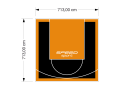 51M2/713X713CM CZARNO-POMARAŃCZOWE BOISKO DO KOSZYKÓWKI SPEEDSPORT HEXA POWER PRO
