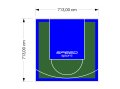 51M2/713X713CM ZIELONO-NIEBIESKIE BOISKO DO KOSZYKÓWKI SPEEDSPORT HEXA POWER PRO