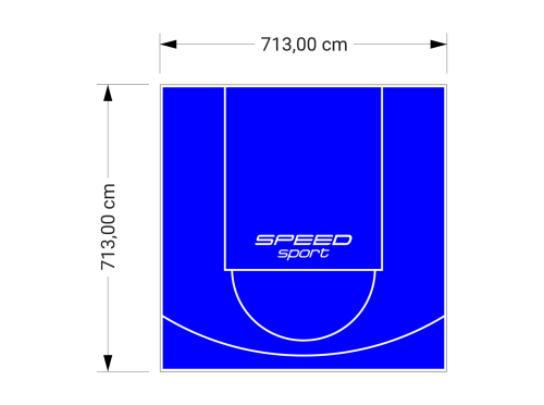 51M2/713X713CM NIEBIESKIE BOISKO DO KOSZYKÓWKI SPEEDSPORT HEXA POWER PRO