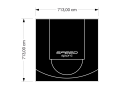 51M2/713X713CM CZARNE BOISKO DO KOSZYKÓWKI SPEEDSPORT HEXA POWER PRO