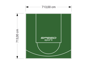 51M2/713X713CM ZIELONE BOISKO DO KOSZYKÓWKI SPEEDSPORT HEXA POWER PRO