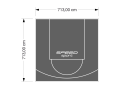 51M2/713X713CM GRAFITOWE BOISKO DO KOSZYKÓWKI SPEEDSPORT HEXA POWER PRO