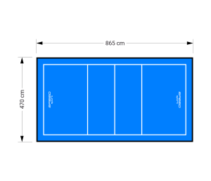 41M2/865x470CM BŁĘKITNE BOISKO DO SIATKÓWKI SPEEDSPORT HEXA POWER PRO