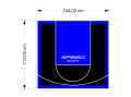 53M2/713X744CM CZARNO-NIEBIESKIE BOISKO DO KOSZYKÓWKI SPEEDSPORT HEXA POWER PRO